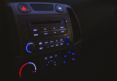 vehicle stereo turned on